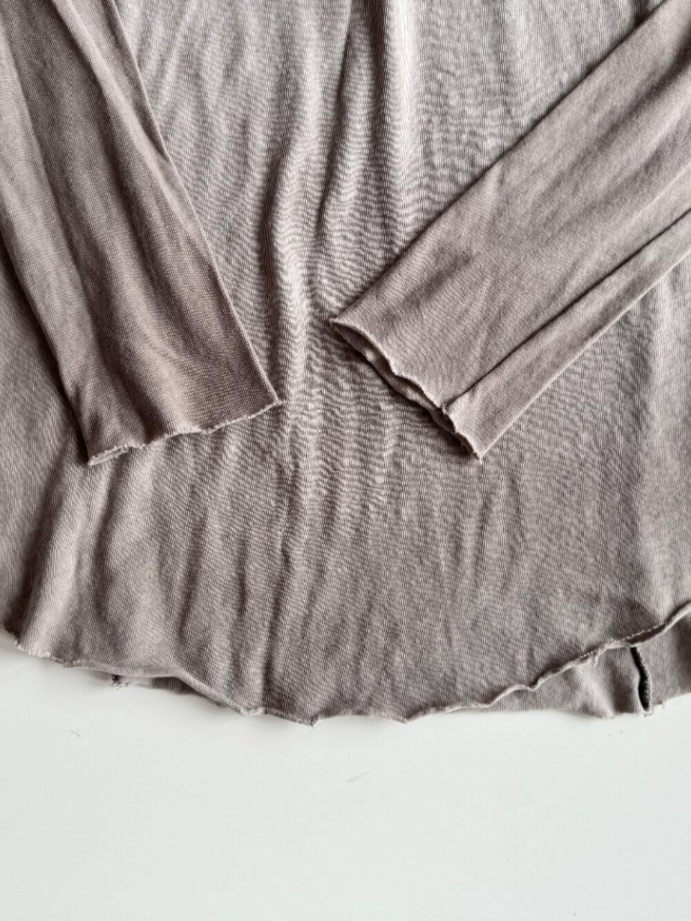 COTTON CITIZEN Vintage Taupe Grey Cotton Scoop Neck Raglan T-Shirt Top, Size S - Picture 9 of 11